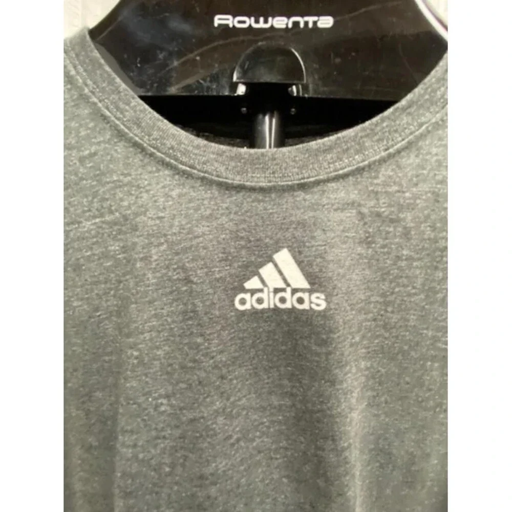 Adidas Golf T-Shirt Men's XL Gray Heather Crew Neck Athletic Casual Tee Logo